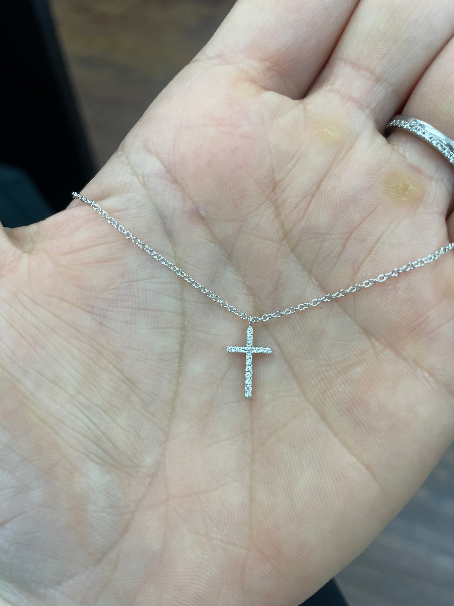 Itty Bitty Diamond Cross Pendant