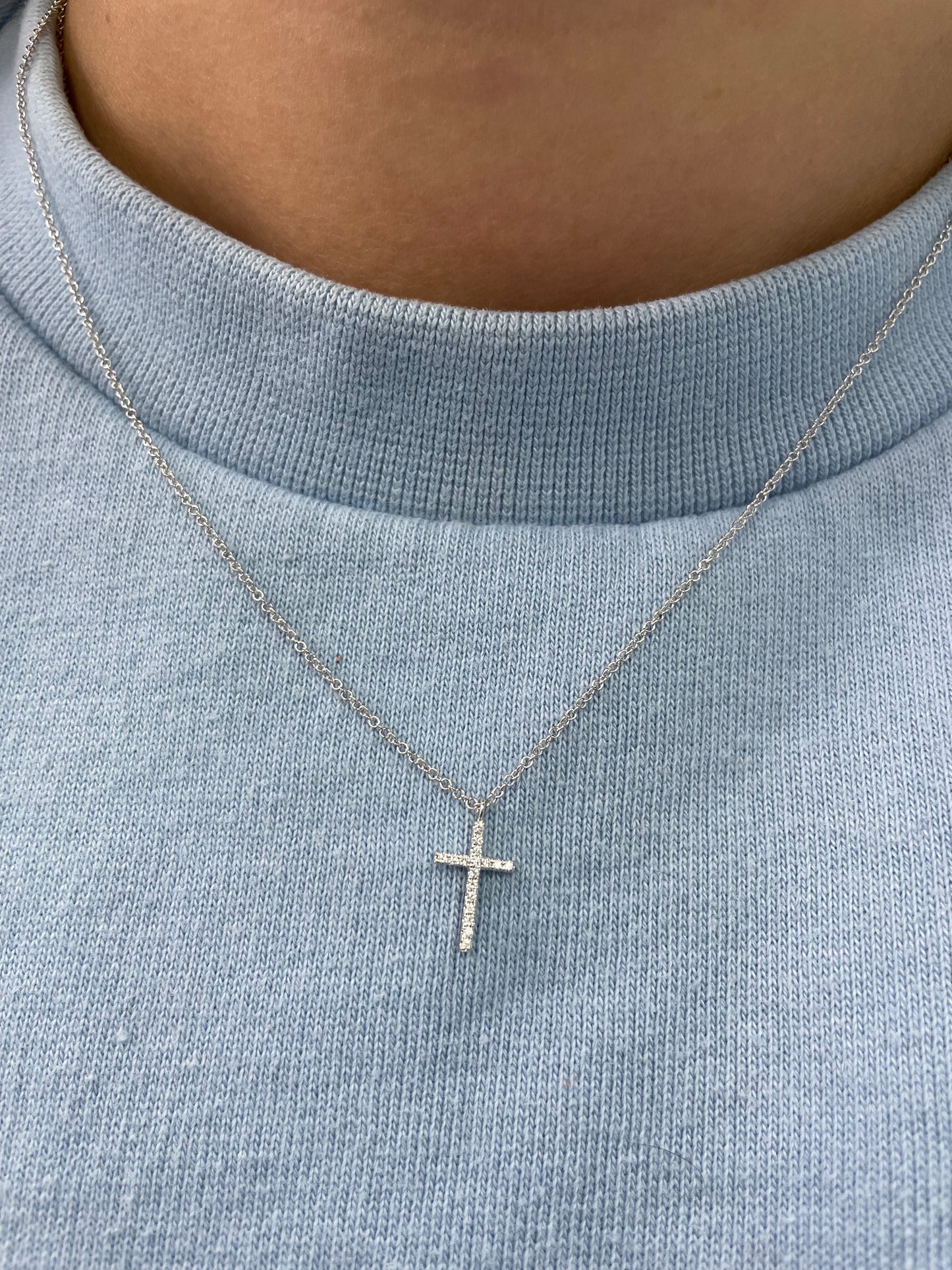 Itty Bitty Diamond Cross Pendant
