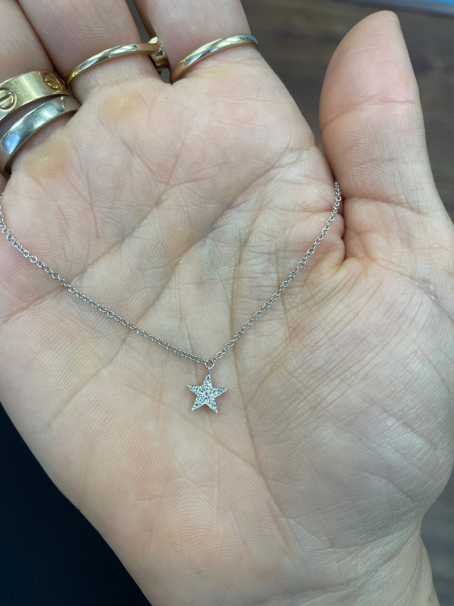 Diamond and Gold Star Pendant