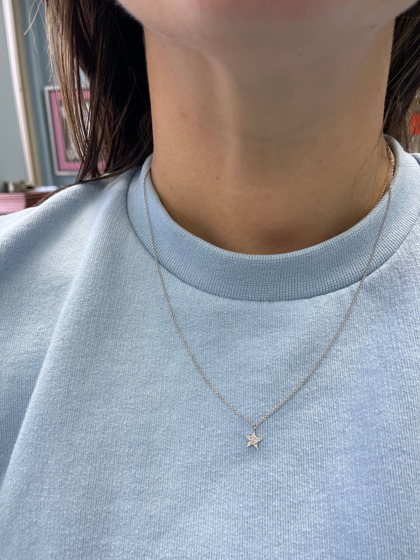 Diamond and Gold Star Pendant