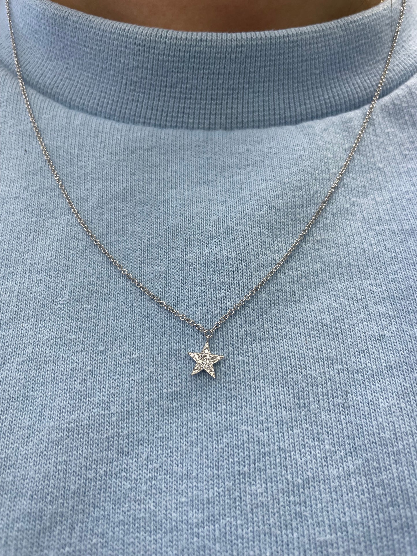 Diamond and Gold Star Pendant