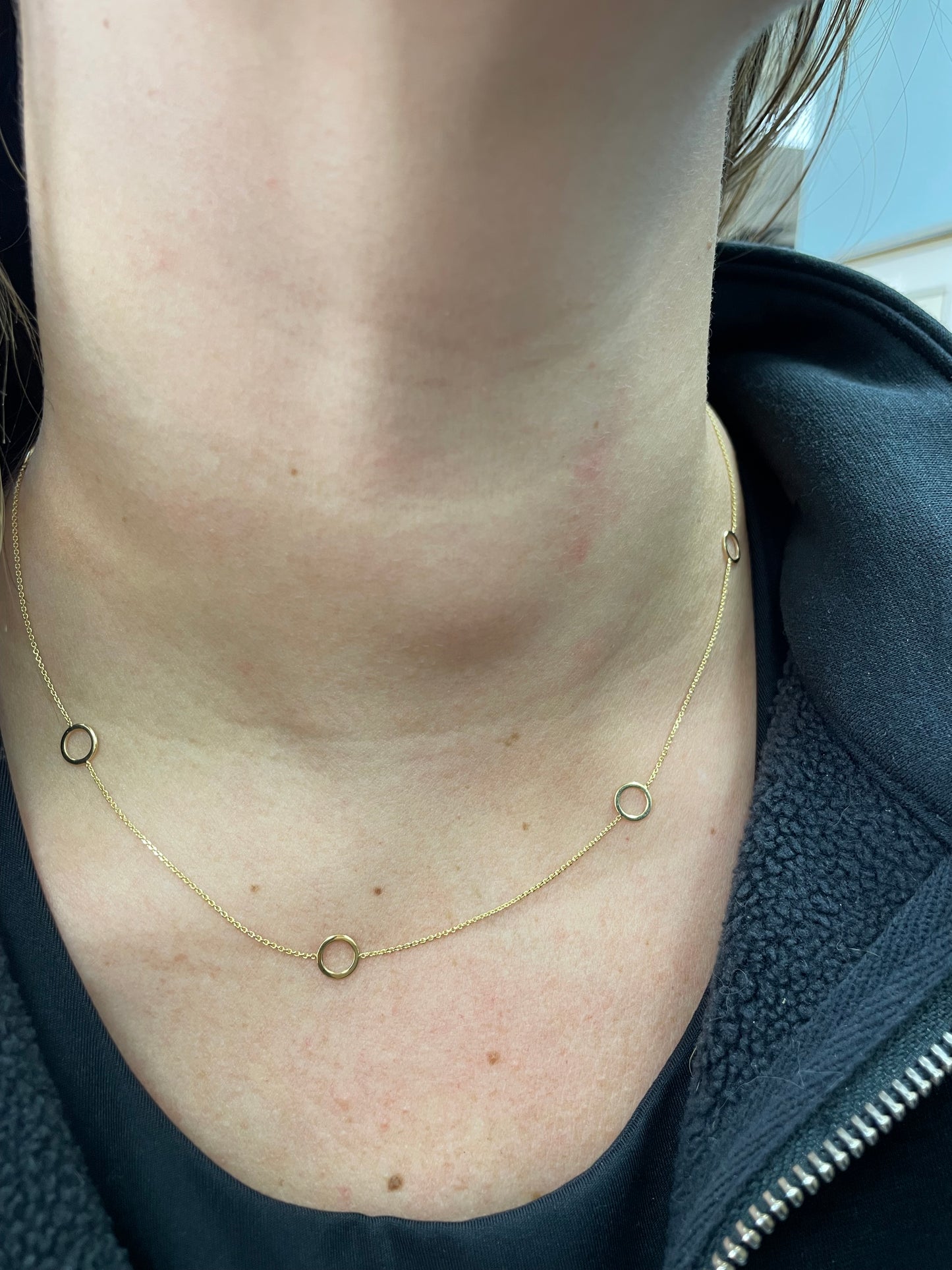 Gold Open Circle Chain