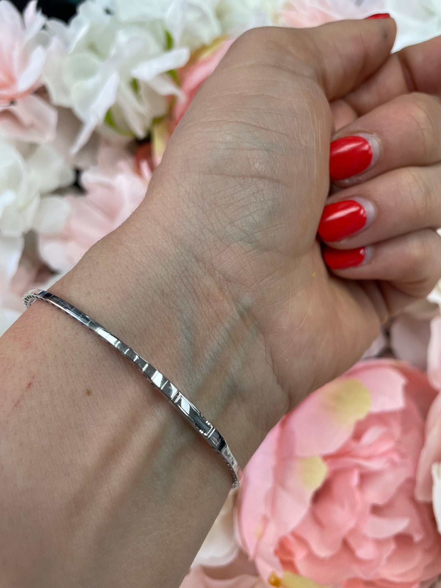 Diamond Flexible Bangle Bracelet