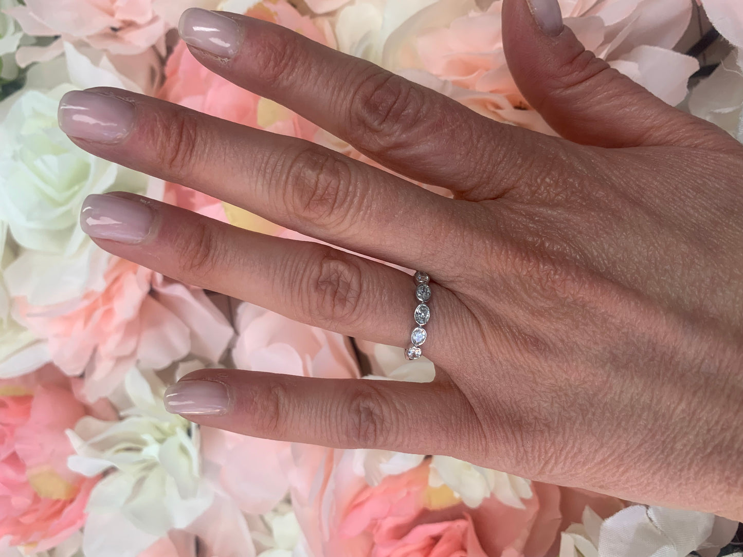 Half Way Bezel Set Diamond Band
