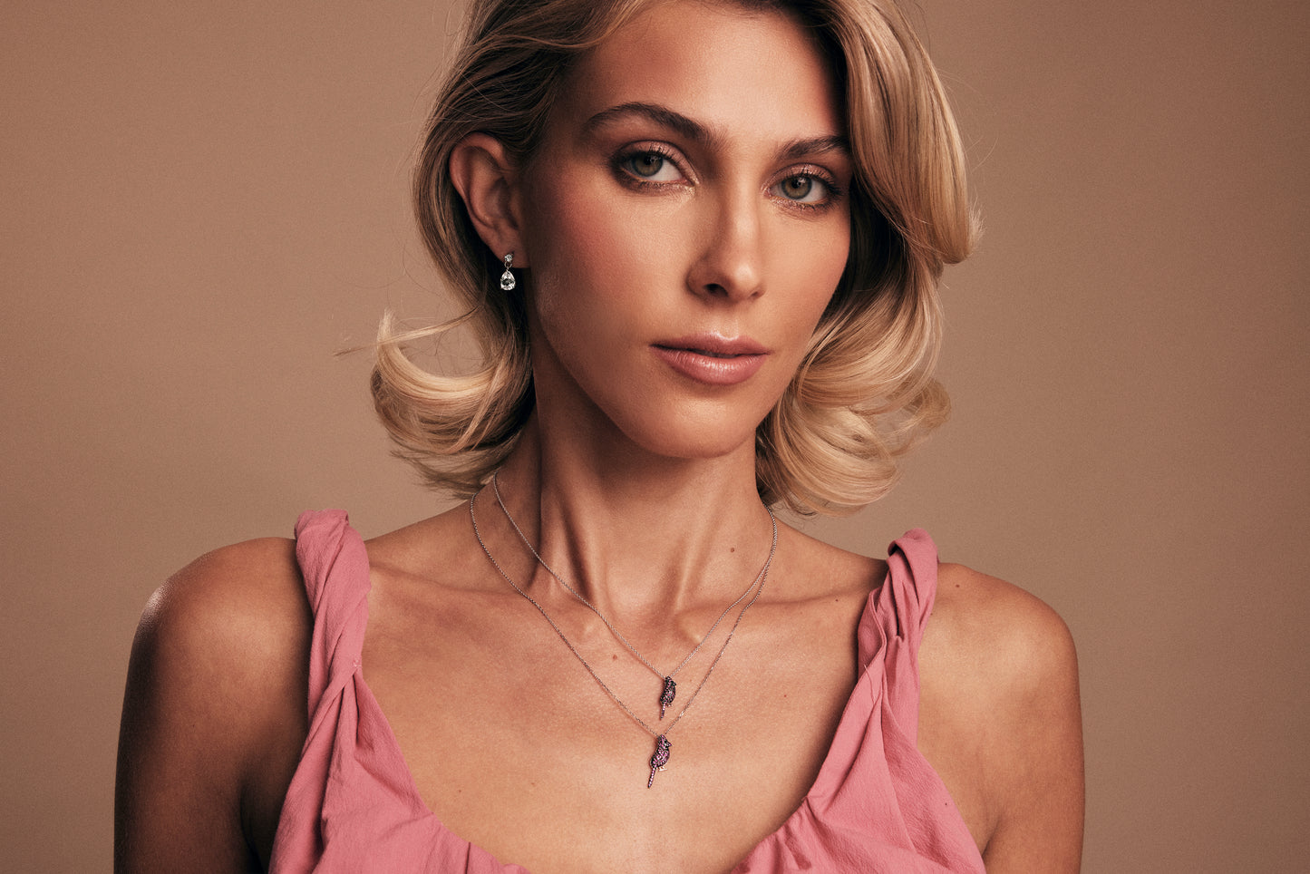 Petite Ruby and Diamond Cardinal Pendant