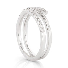 Load image into Gallery viewer, Petite Diamond Coil Ring - White