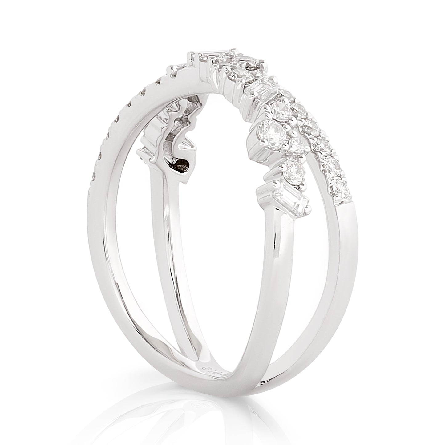 Diamond Criss Cross Band - White Two