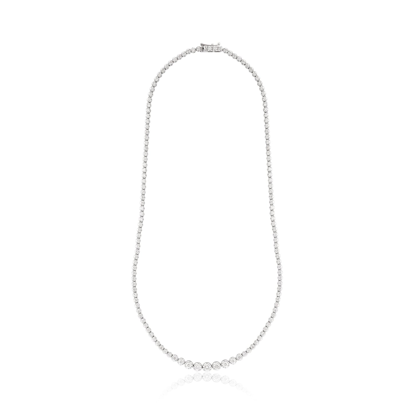 Dainty Four Diamond Riviera Necklace