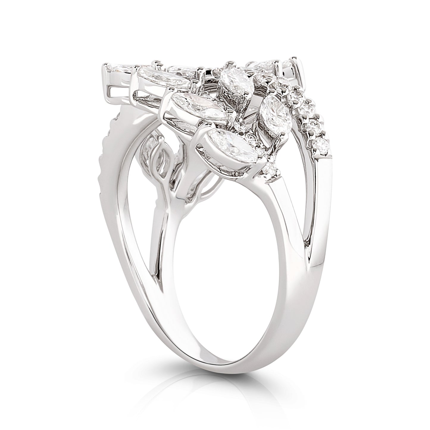 Diamond Leaf Ring