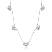 Load image into Gallery viewer, Five Diamond Heart Necklace