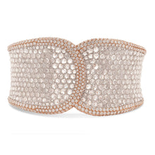 Load image into Gallery viewer, Rose Cut Wide Diamond Cuff
