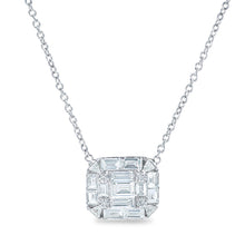 Load image into Gallery viewer, Round and Baguette Diamond Pendant