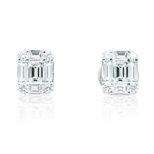 Load image into Gallery viewer, Diamond Illusion Stud Earrings