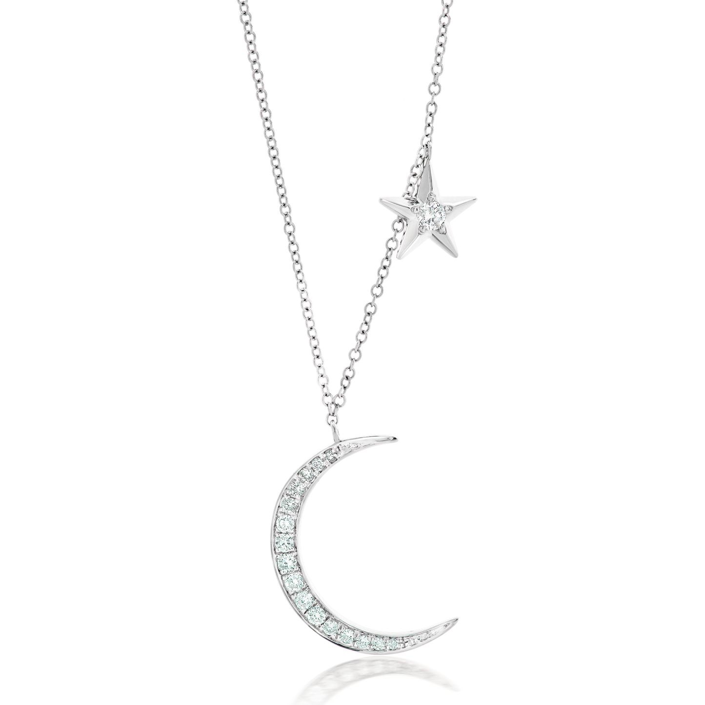 Moon and Star Necklace