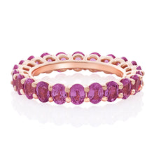 Load image into Gallery viewer, Pink Sapphire Oval Band