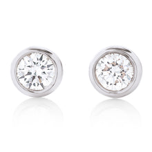Load image into Gallery viewer, Petite Bezel Set Diamond Stud Earrings