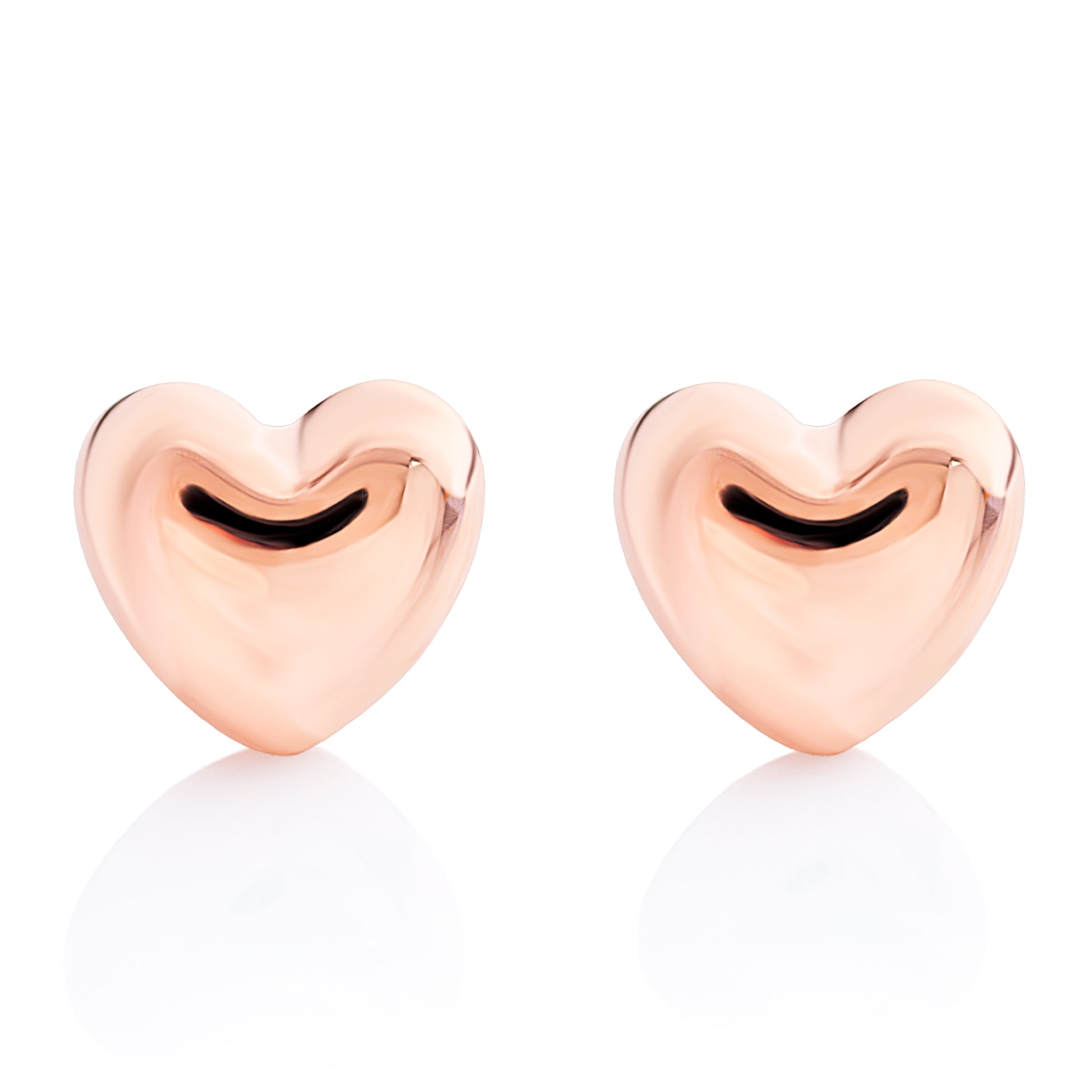 Puffy Heart Stud Earrings