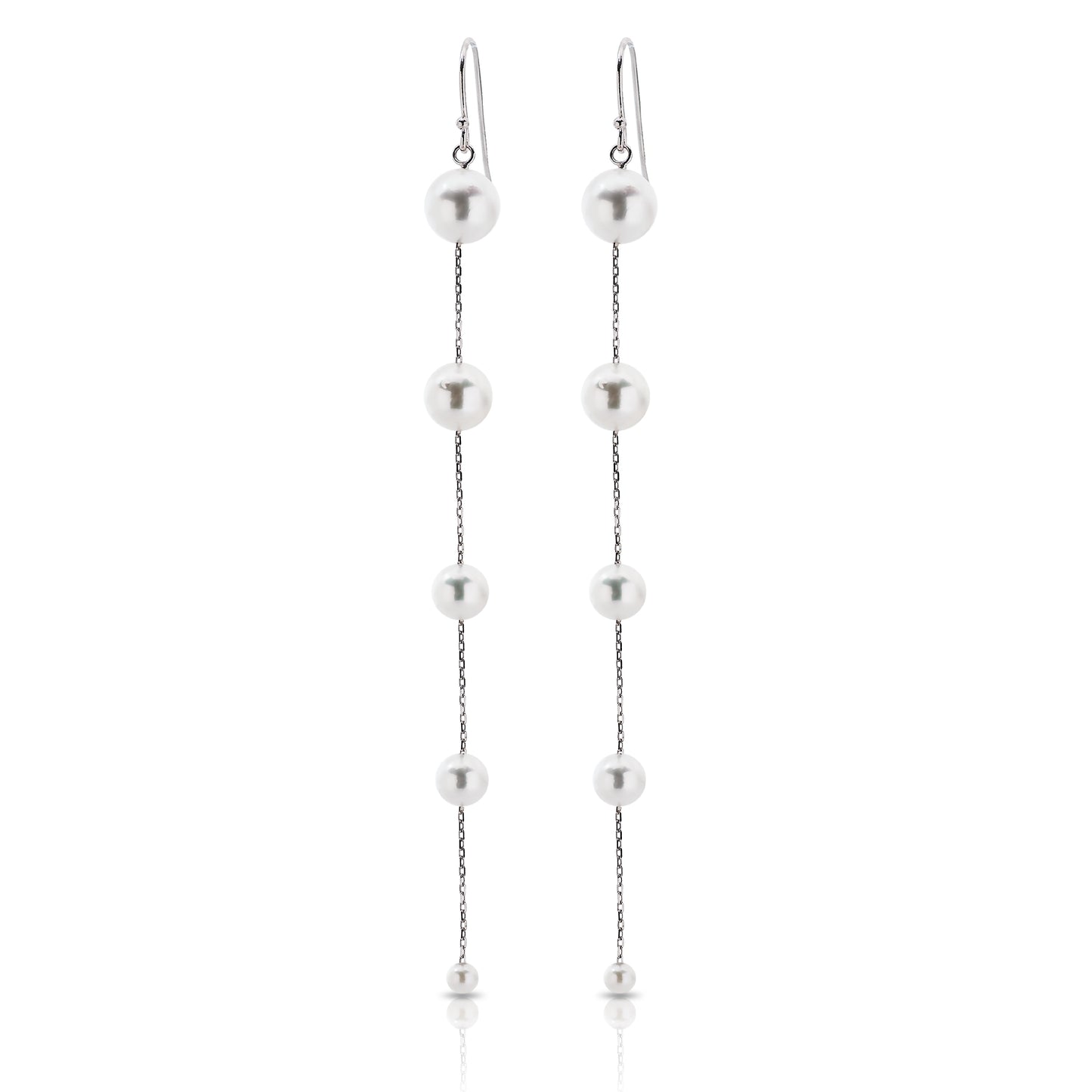 Graduated Pearl Earrings
