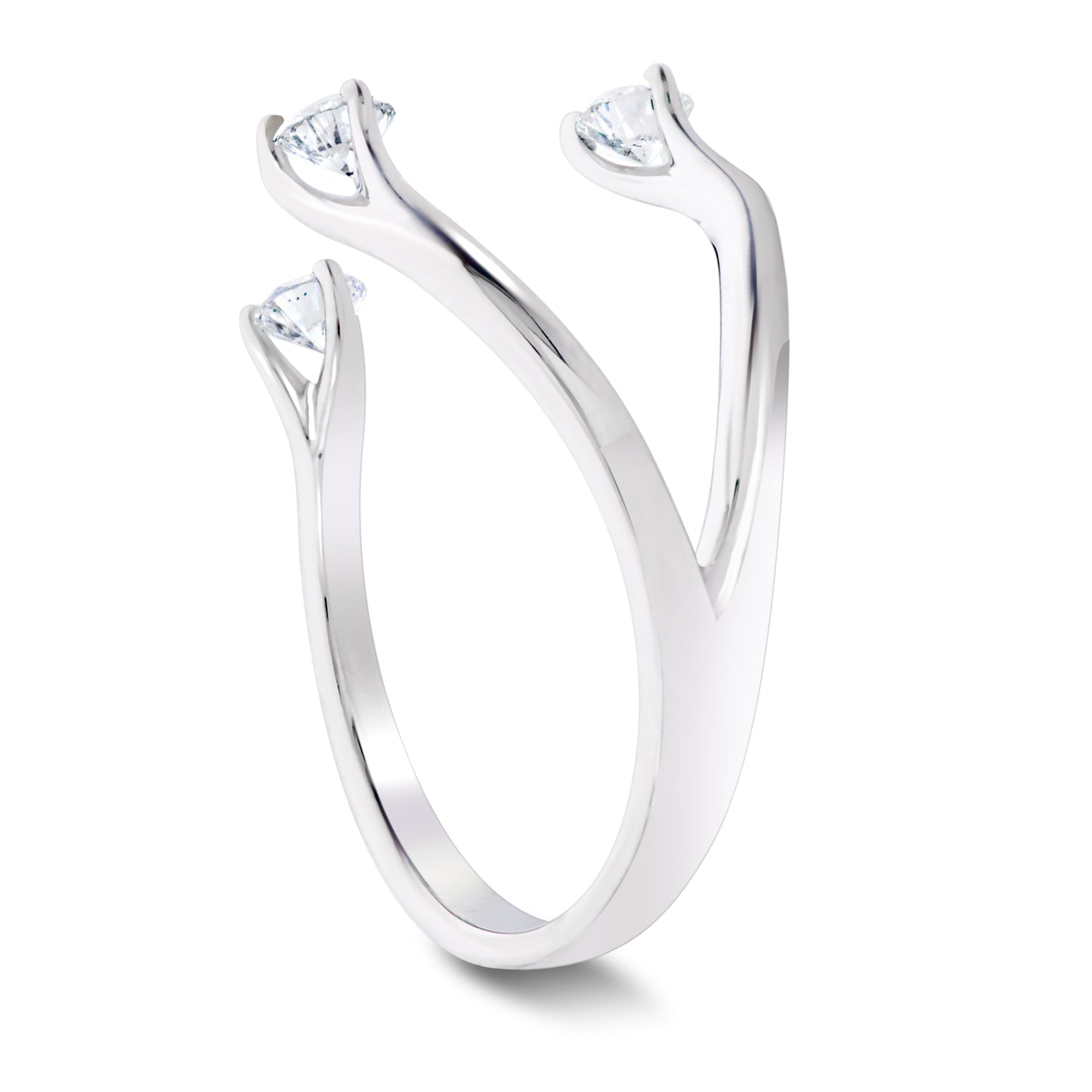 Small Diamond Orbit Ring - Two