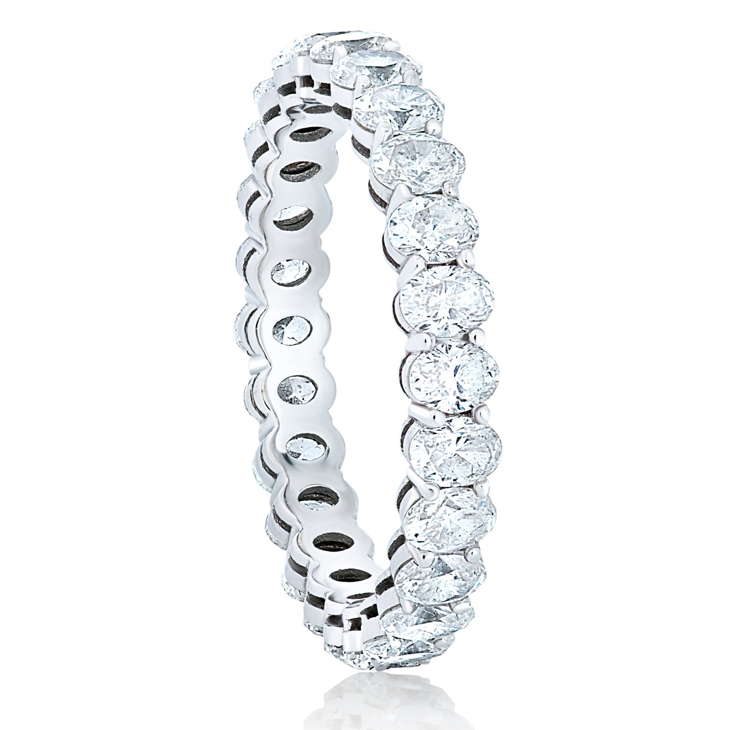 Petite Diamond Oval Eternity Band - Two
