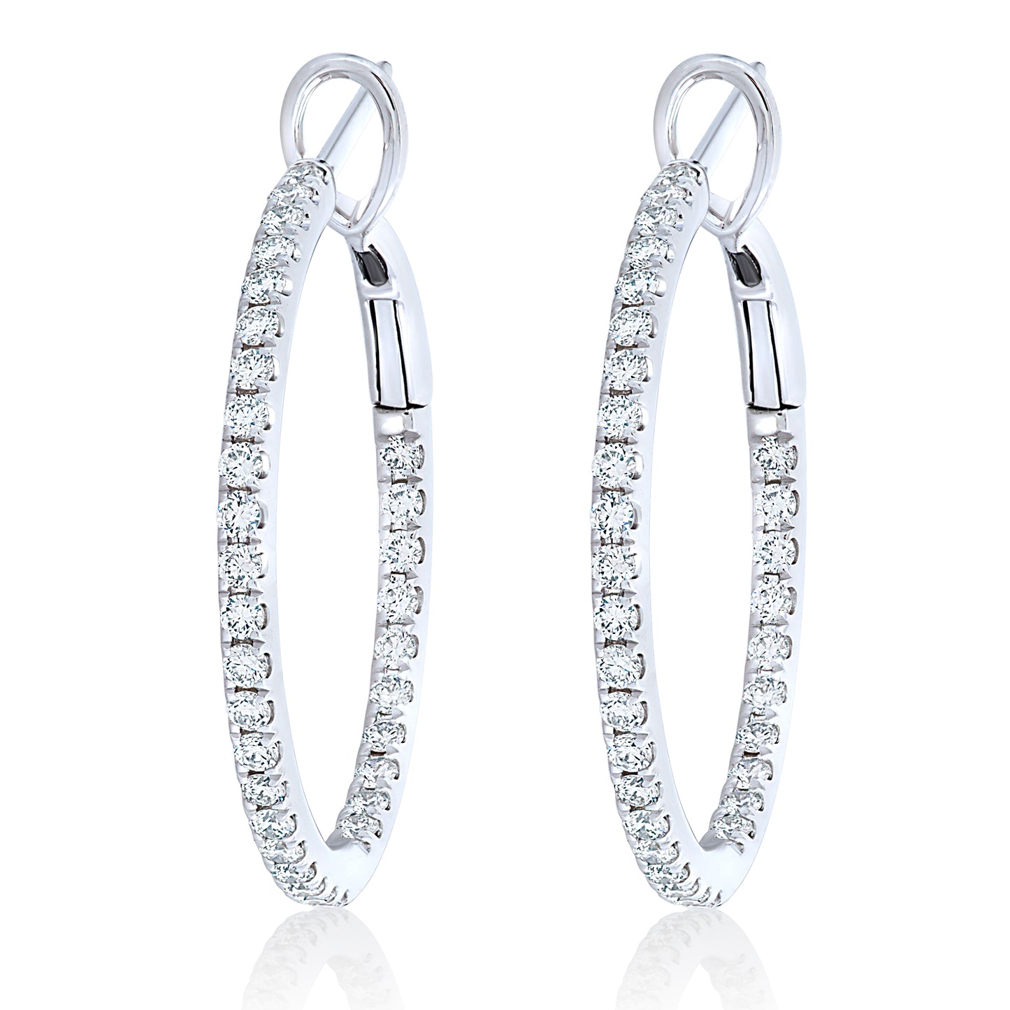 Large Diamond Hoop Earrings