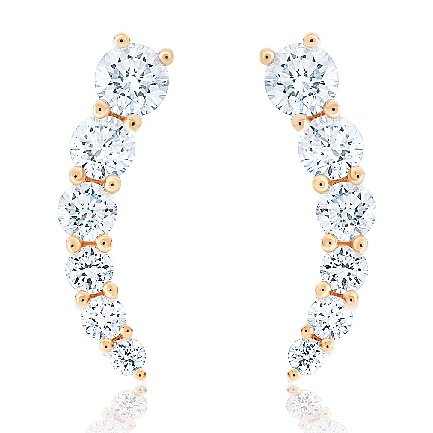 Diamond Ear Climber Earrings