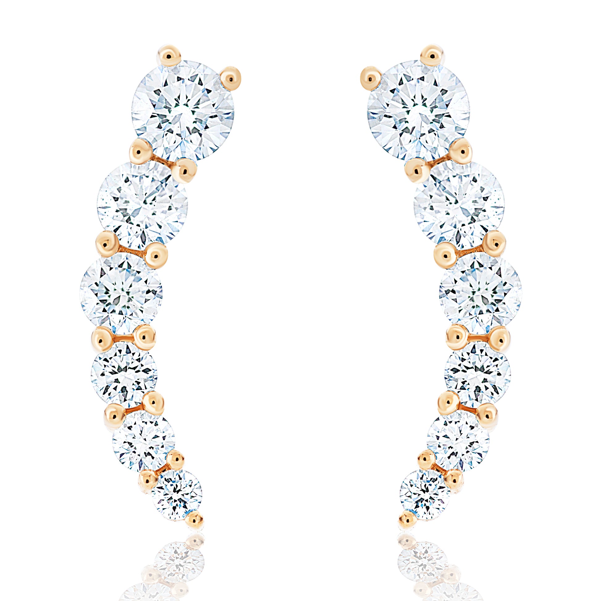 Diamond Ear Climber Earrings
