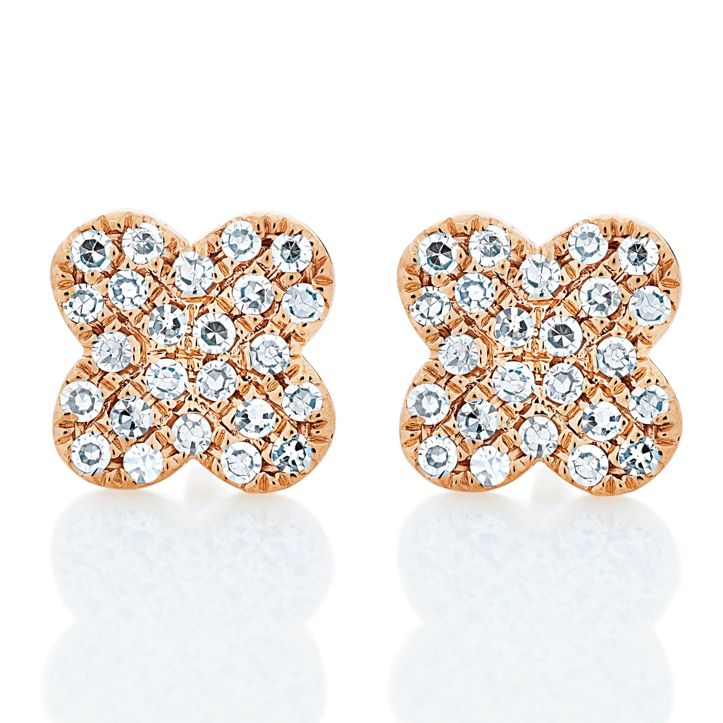 Petite Clover Diamond Earrings