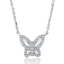 Load image into Gallery viewer, Petite Diamond Butterfly Pendant 2