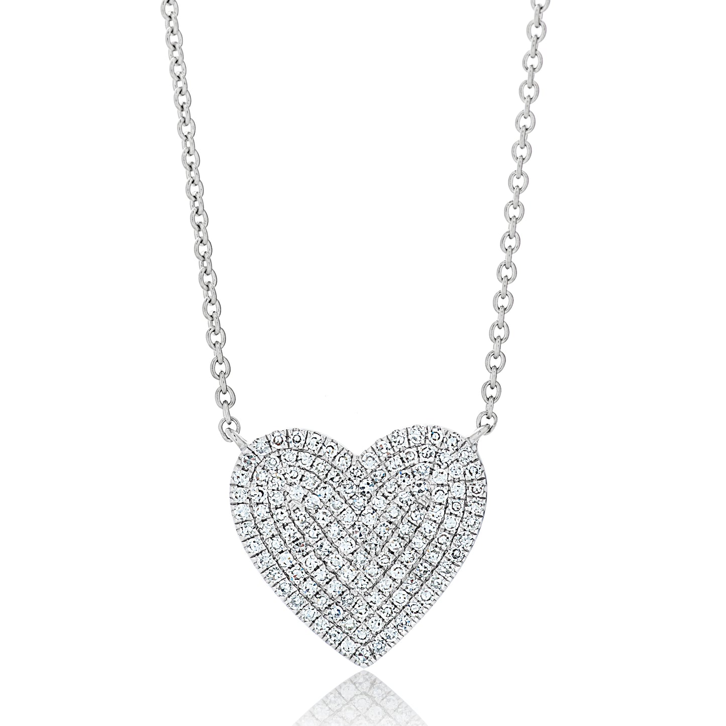 Medium Pave Diamond Heart Pendant