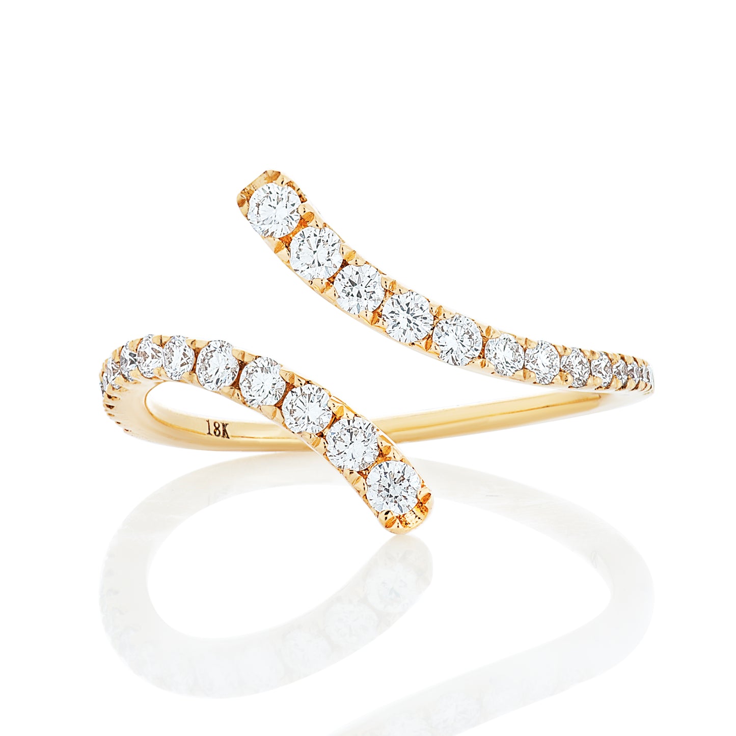 Diamond Cross Over Ring
