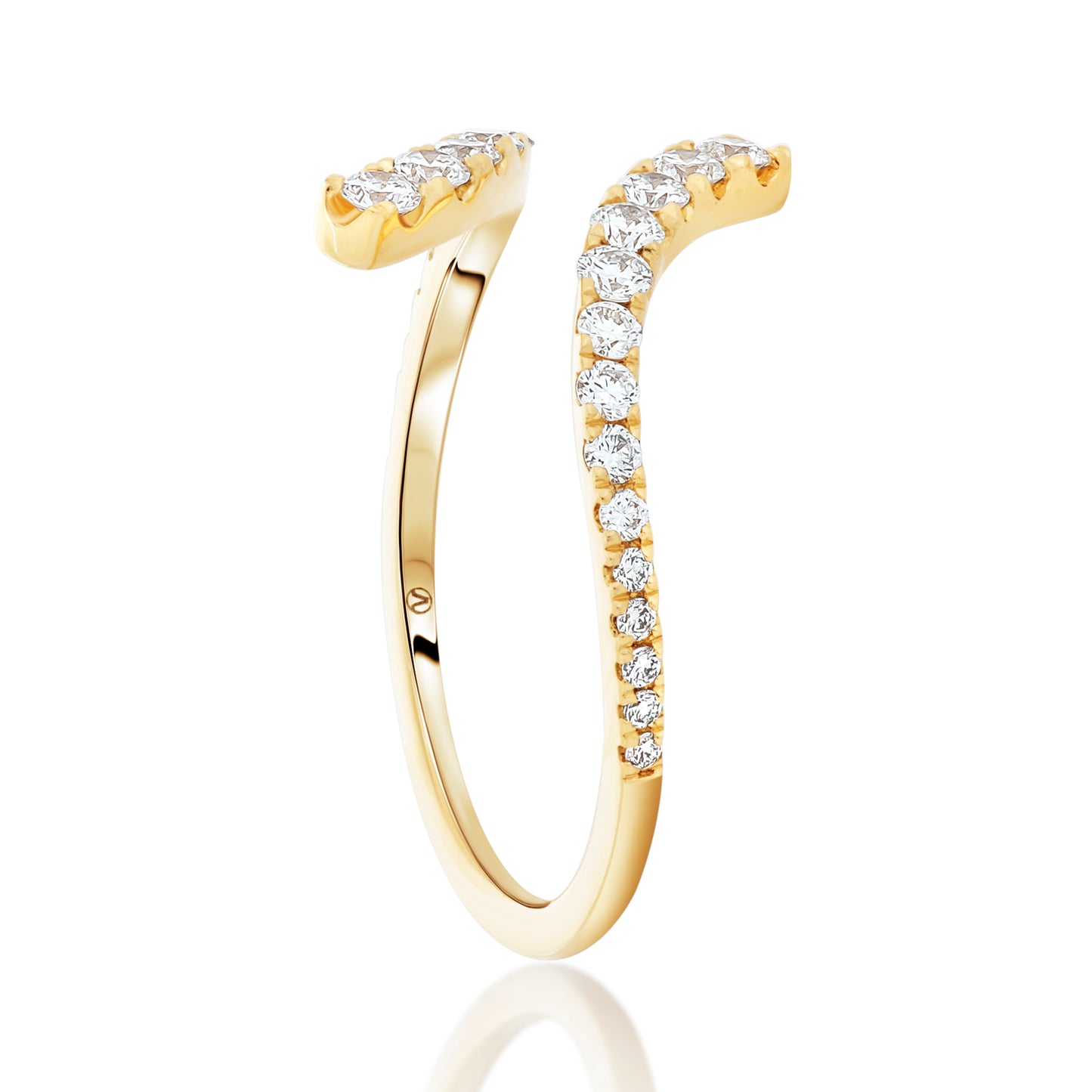 Diamond Cross Over Ring 2