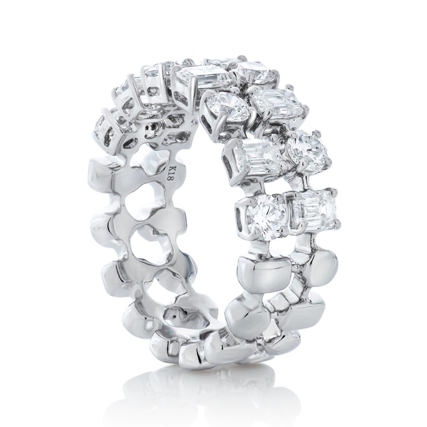 Two Row Diamond Cage Ring 2