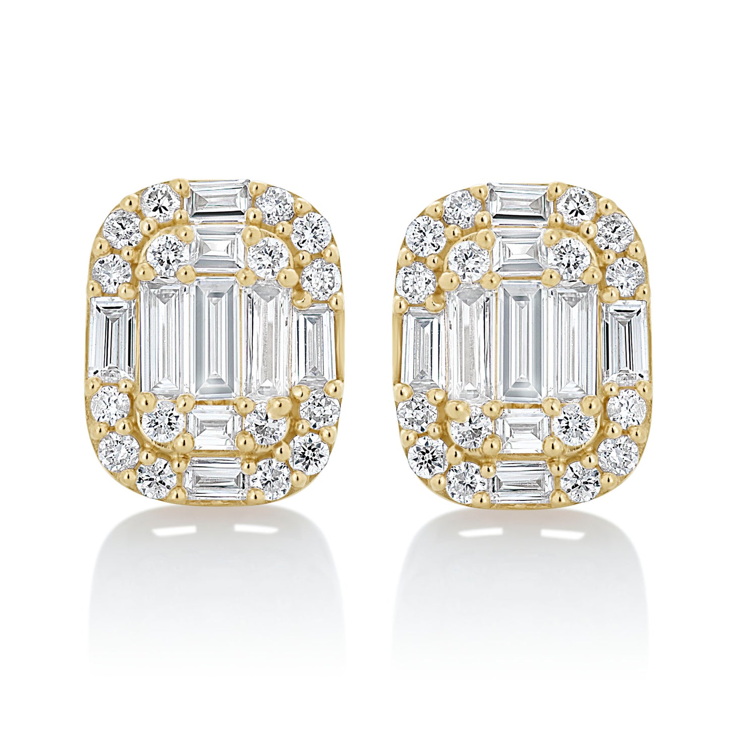 Illusion Diamond Halo Stud Earrings