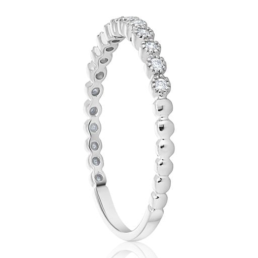 Dainty 1 Diamond Band Nicole Rose Fine Jewelry