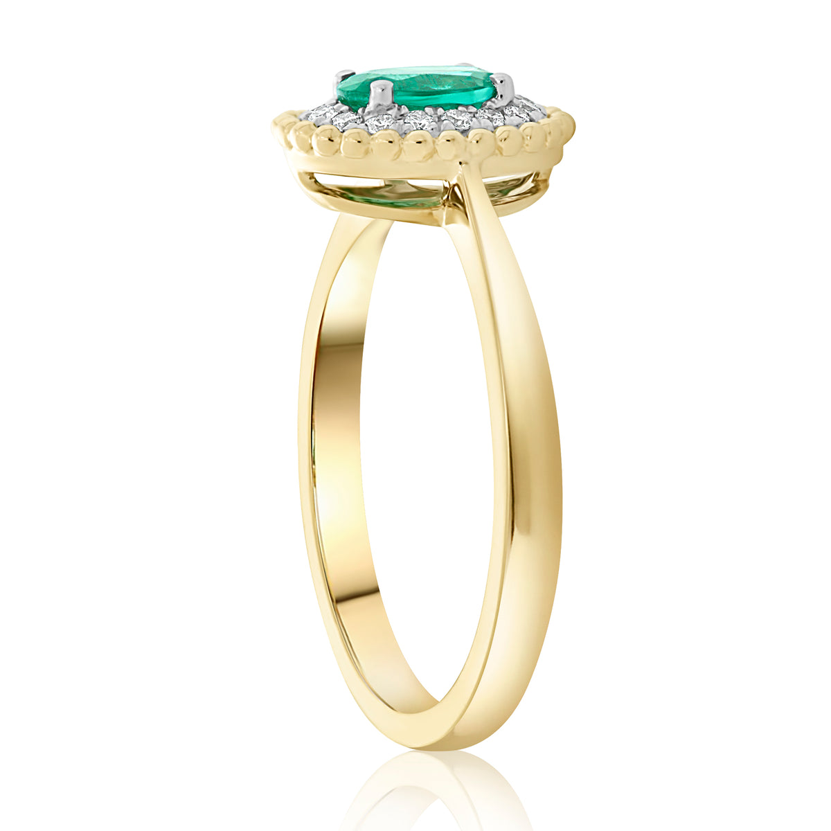Oval Emerald and Diamond Ring Nicole Rose Fine Jewelry