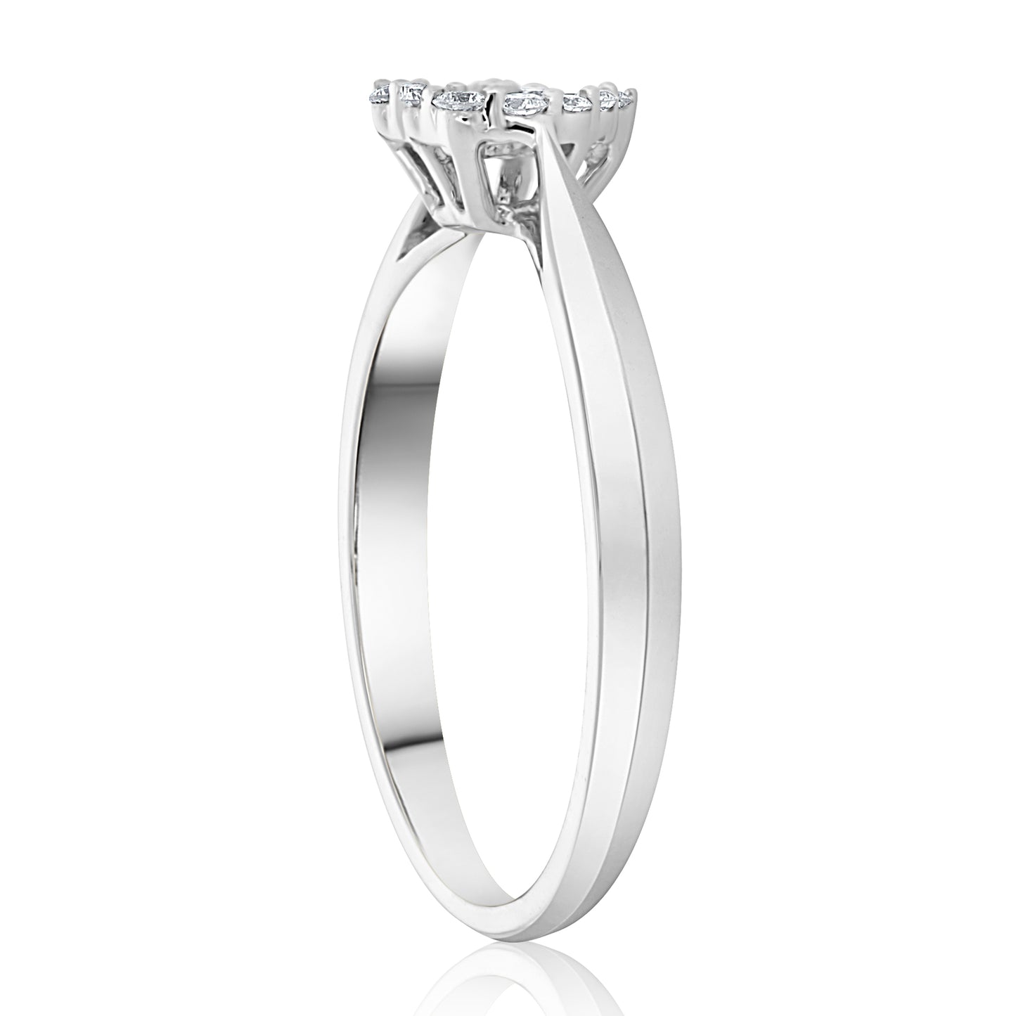 Small Cluster Of Love Diamond Heart Ring - Two