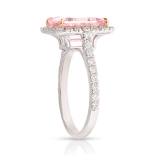 Load image into Gallery viewer, Single Diamond Halo Morganite Ring - Two