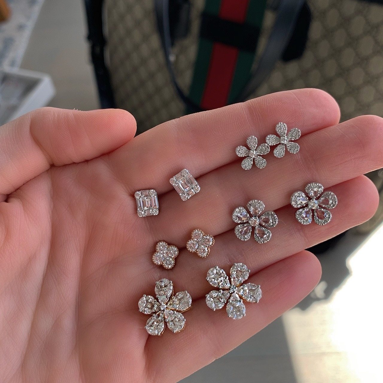 Diamond Illusion Stud Earrings 5