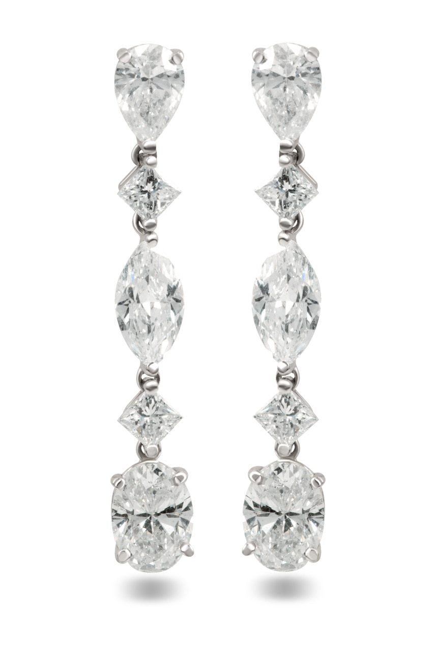 Fancy Cut Diamond Earrings