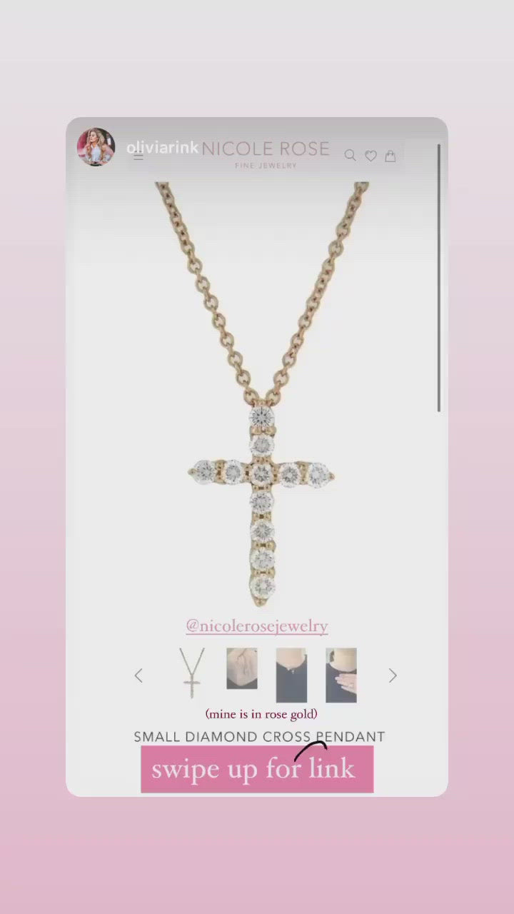 Small Diamond Cross Pendant - Video
