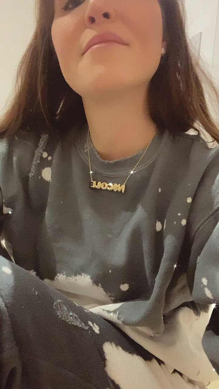 Large Bubble Name Necklace - Video