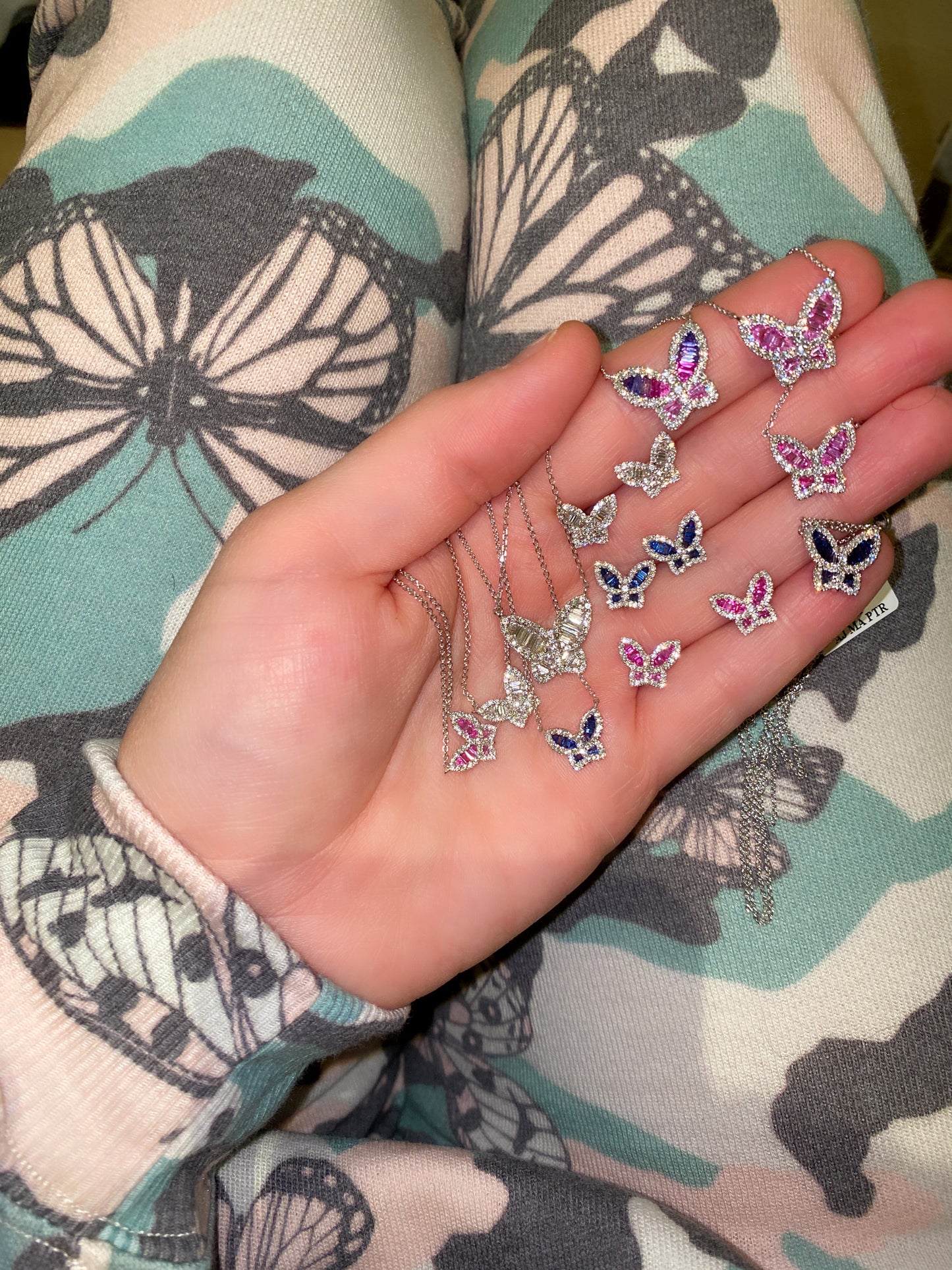 Large Diamond Butterfly Pendant