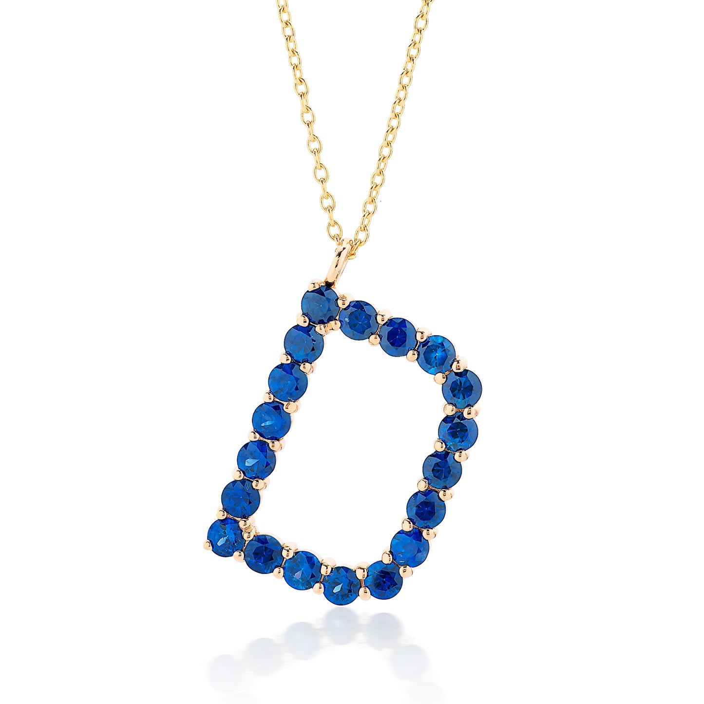 Large Sapphire Letter Pendant