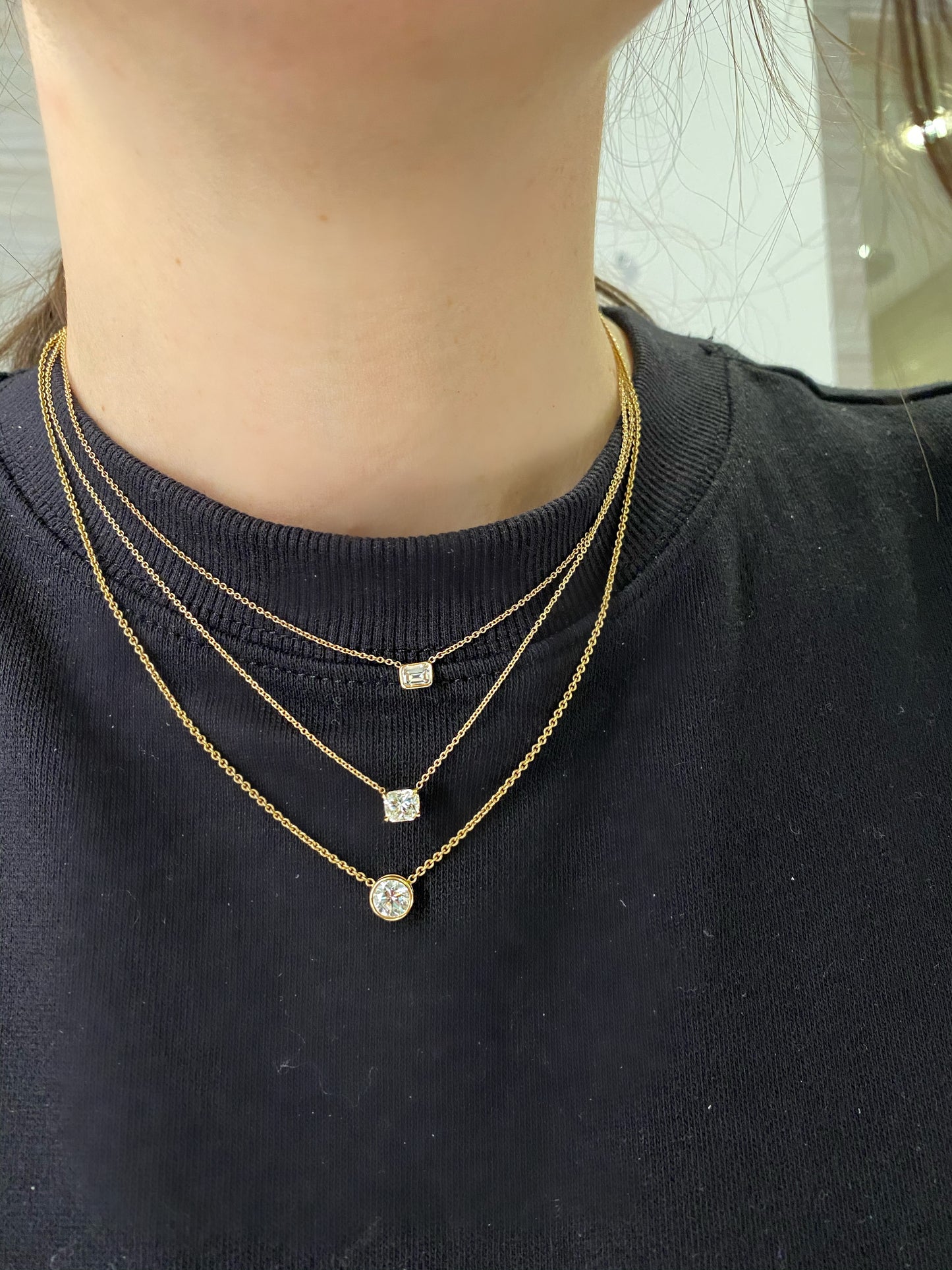 Radiant Diamond Pendant Two