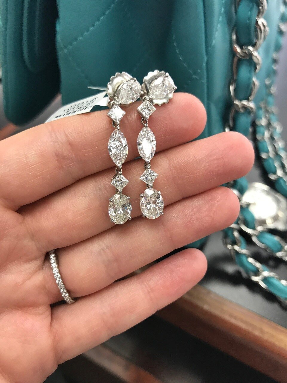 Fancy Cut Diamond Earrings