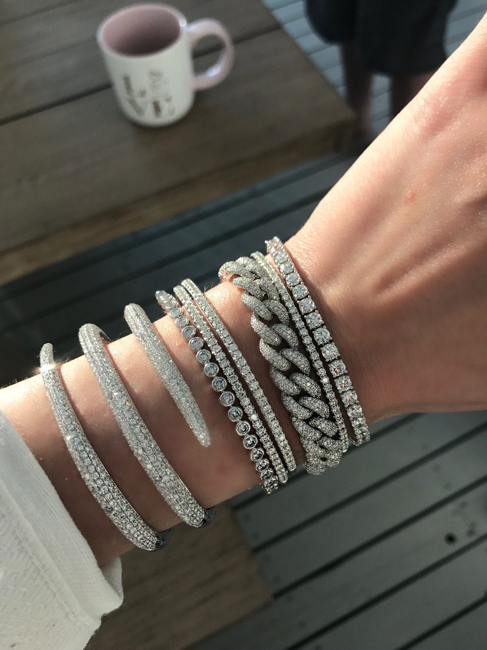 Diamond Snake Wrap Bracelet