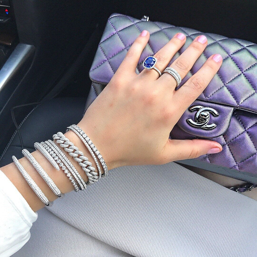Diamond Snake Wrap Bracelet