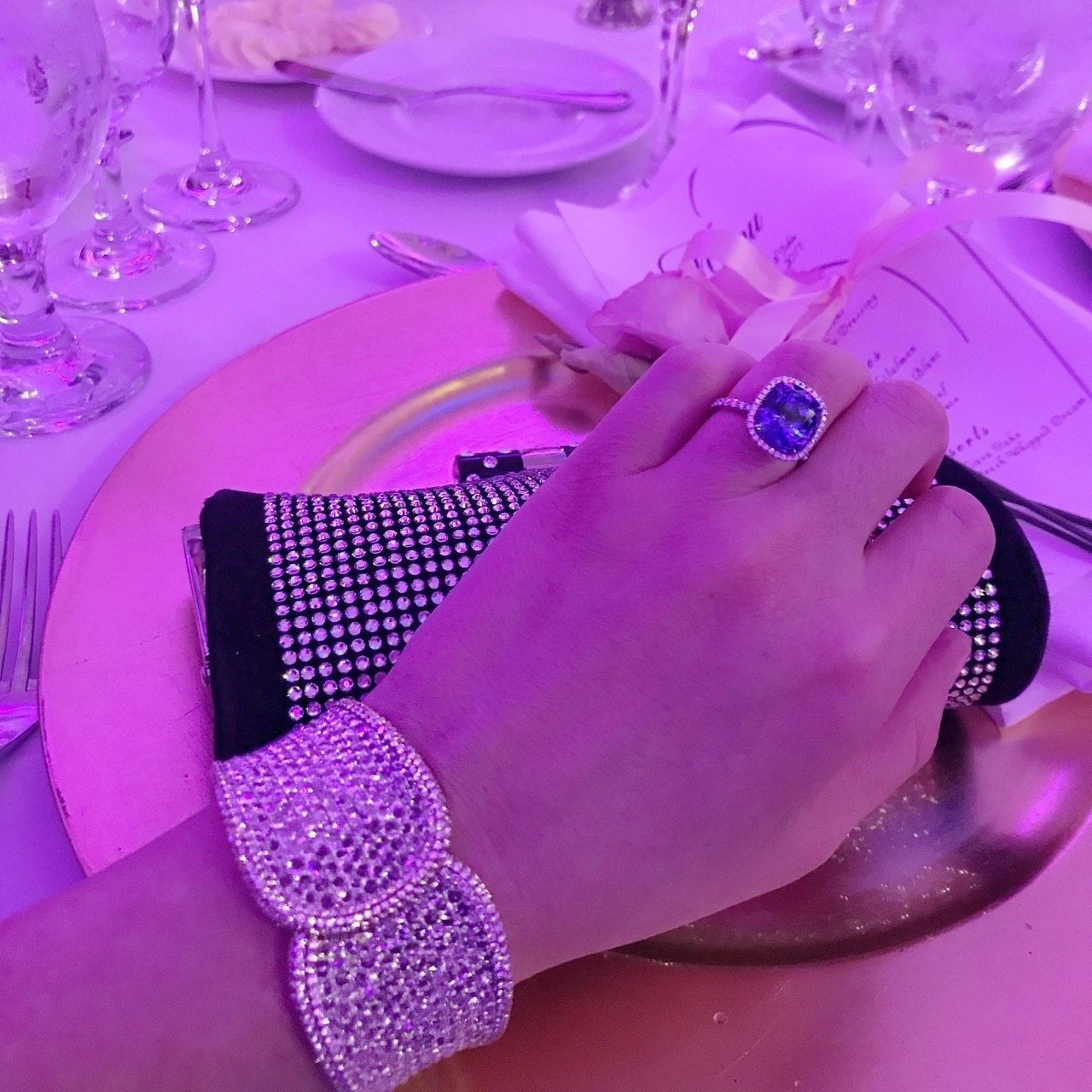 Rose Cut Wide Diamond Cuff