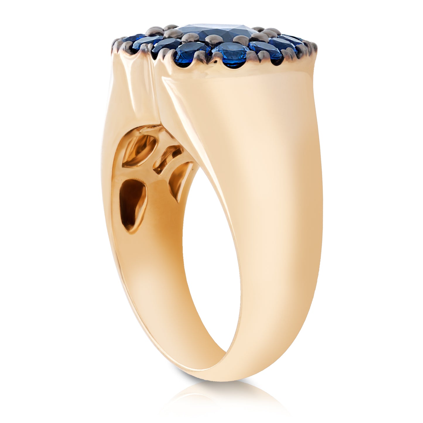 Blue Sapphire Heart Ring Two